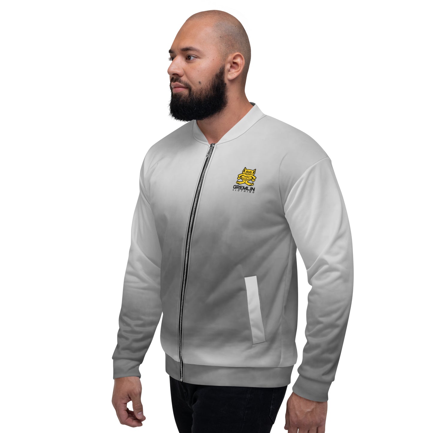 Men's Grey Bomber Jacket