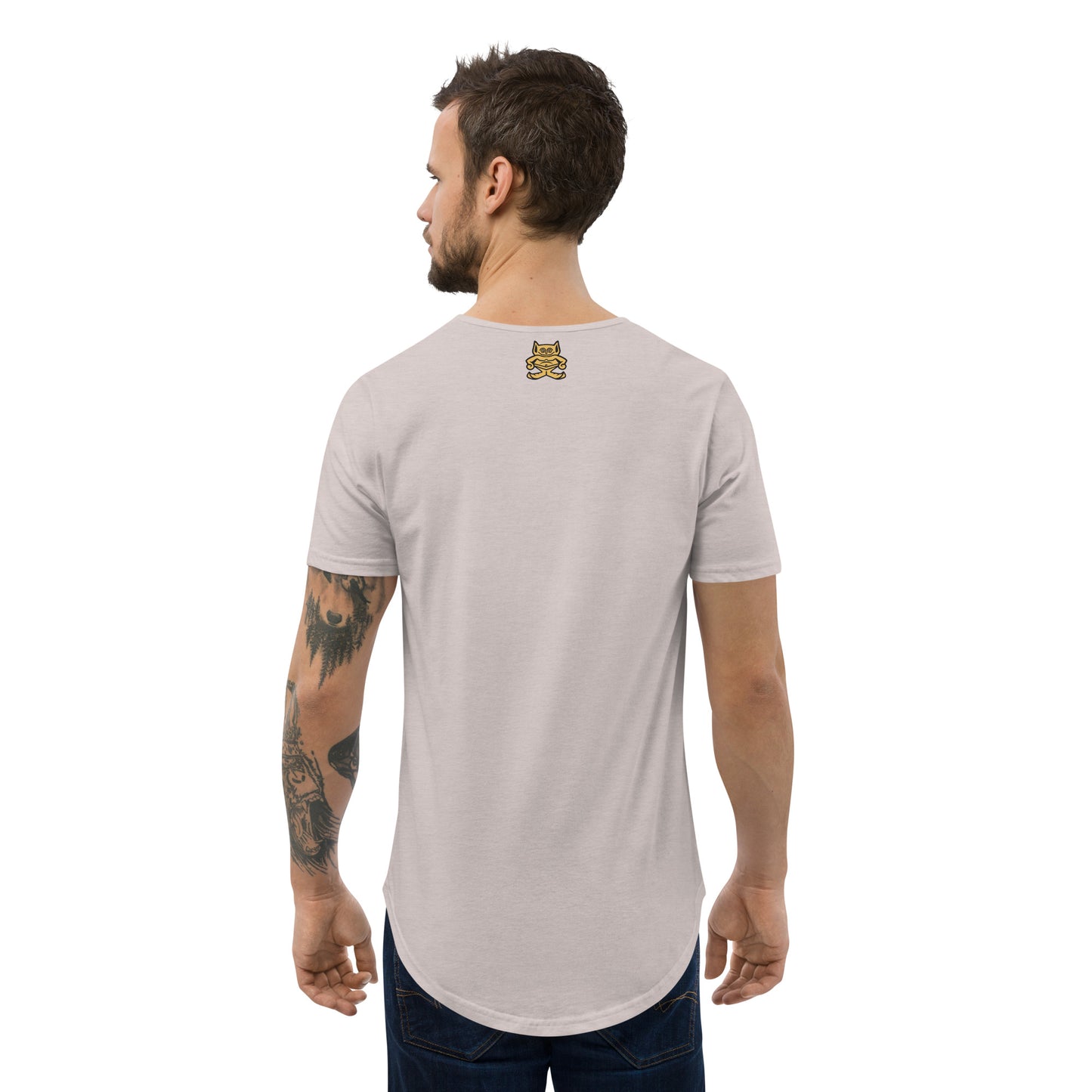 Men's Embroidered Curved Hem T-Shirt