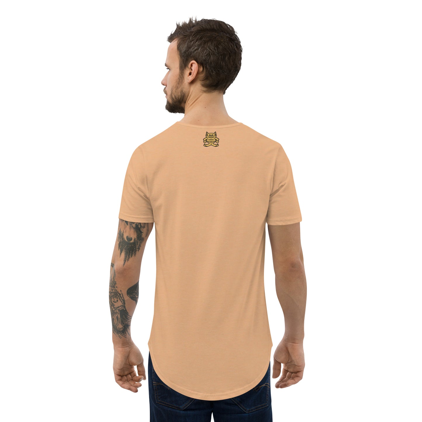 Men's Embroidered Curved Hem T-Shirt