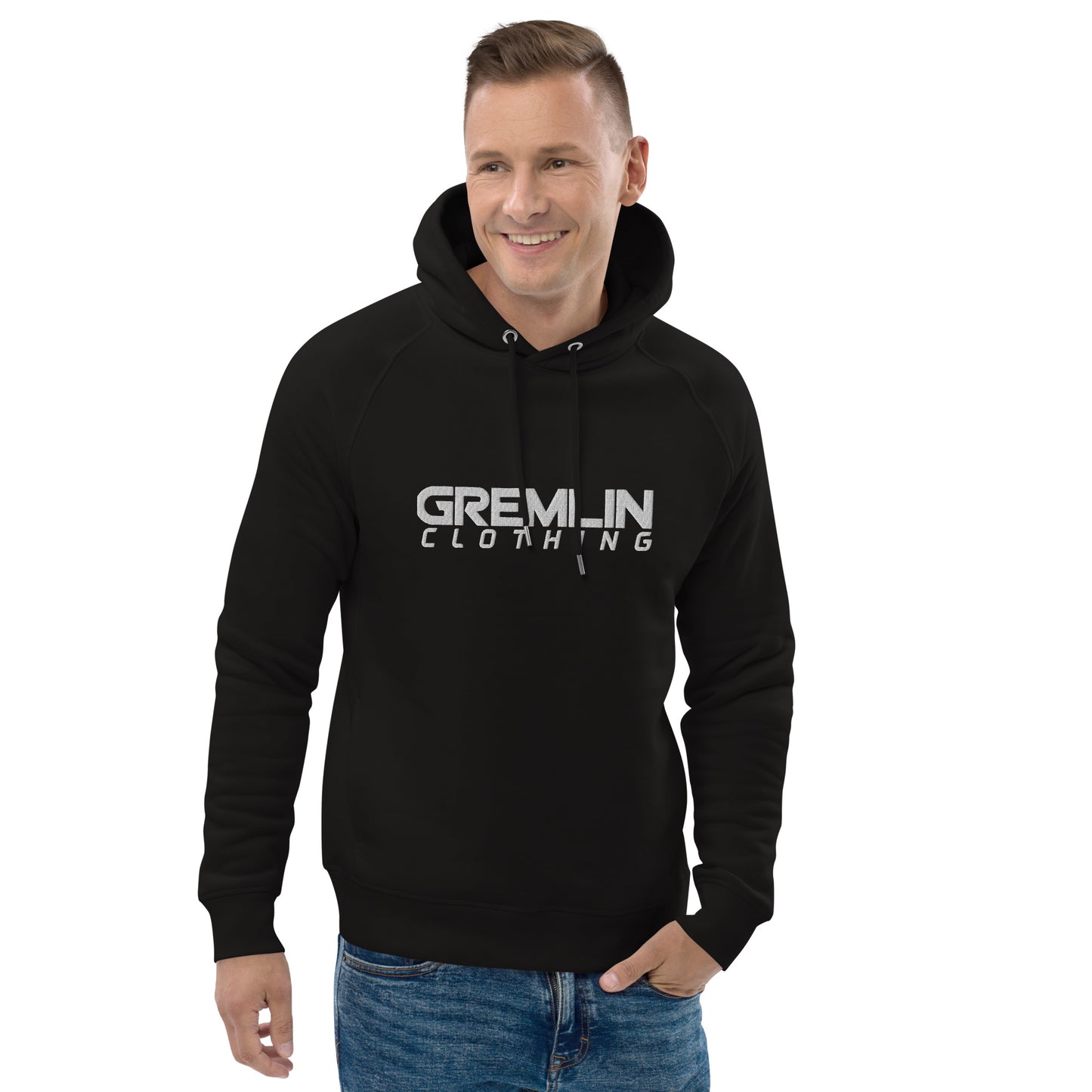Men's Embroidered Premium Eco Pullover Hoodie