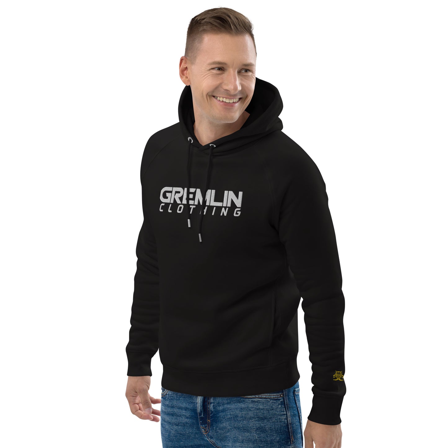 Men's Embroidered Premium Eco Pullover Hoodie