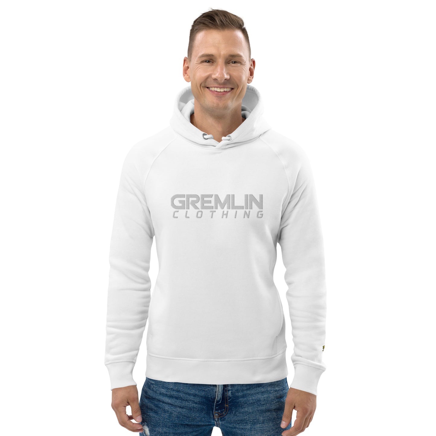 Men's Embroidered Premium Eco Pullover Hoodie
