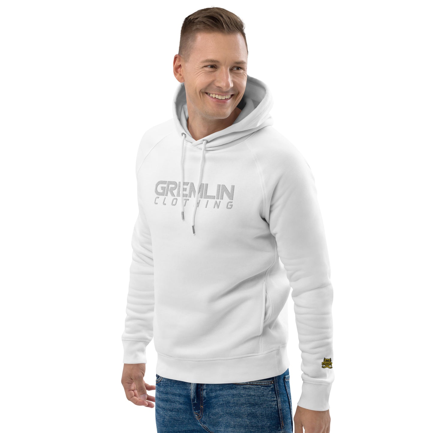 Men's Embroidered Premium Eco Pullover Hoodie