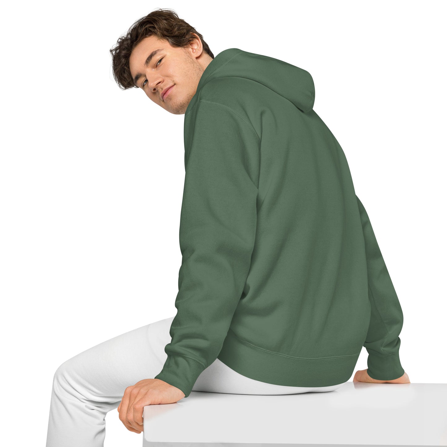 Men's Embroidered Pigment-dyed Hoodie