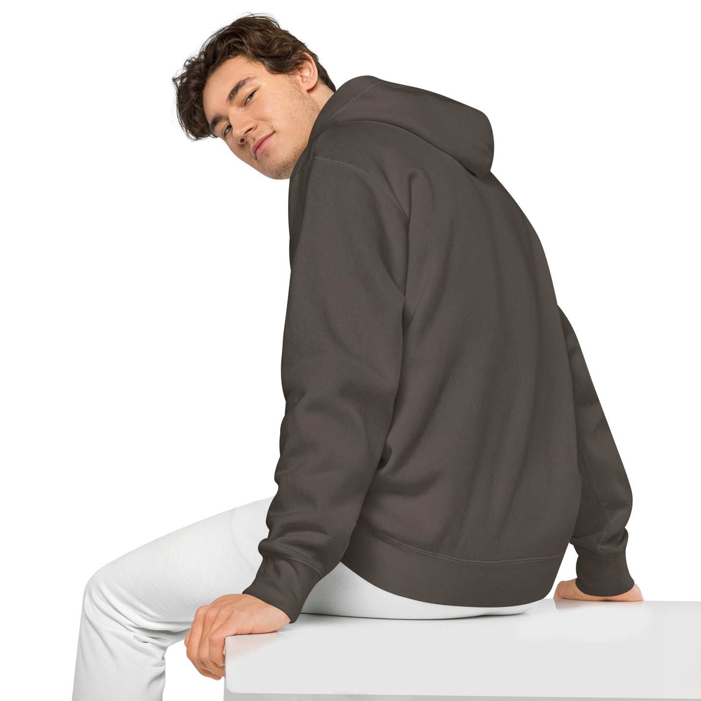 Men's Embroidered Pigment-dyed Hoodie