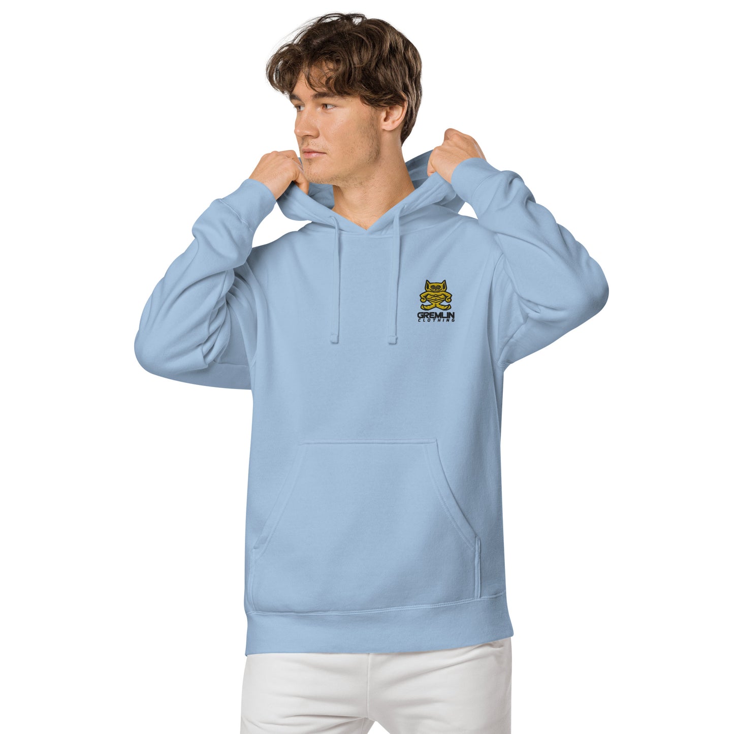 Men's Embroidered Pigment-dyed Hoodie