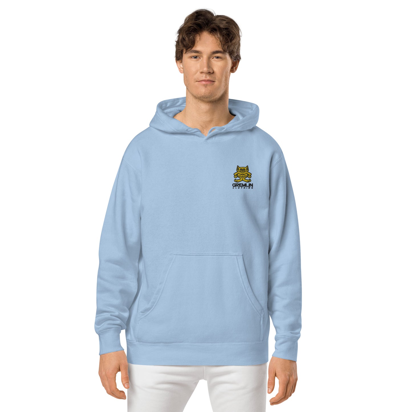 Men's Embroidered Pigment-dyed Hoodie