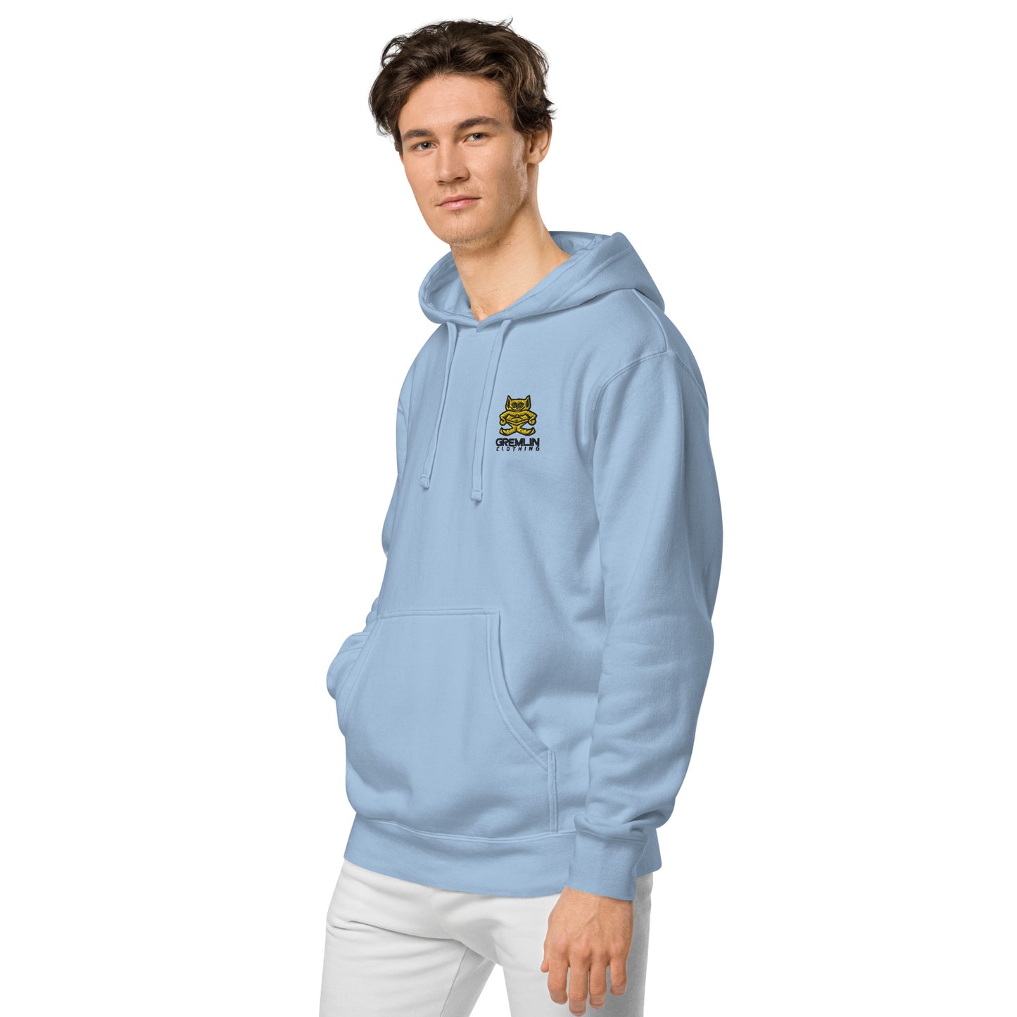 Men's Embroidered Pigment-dyed Hoodie