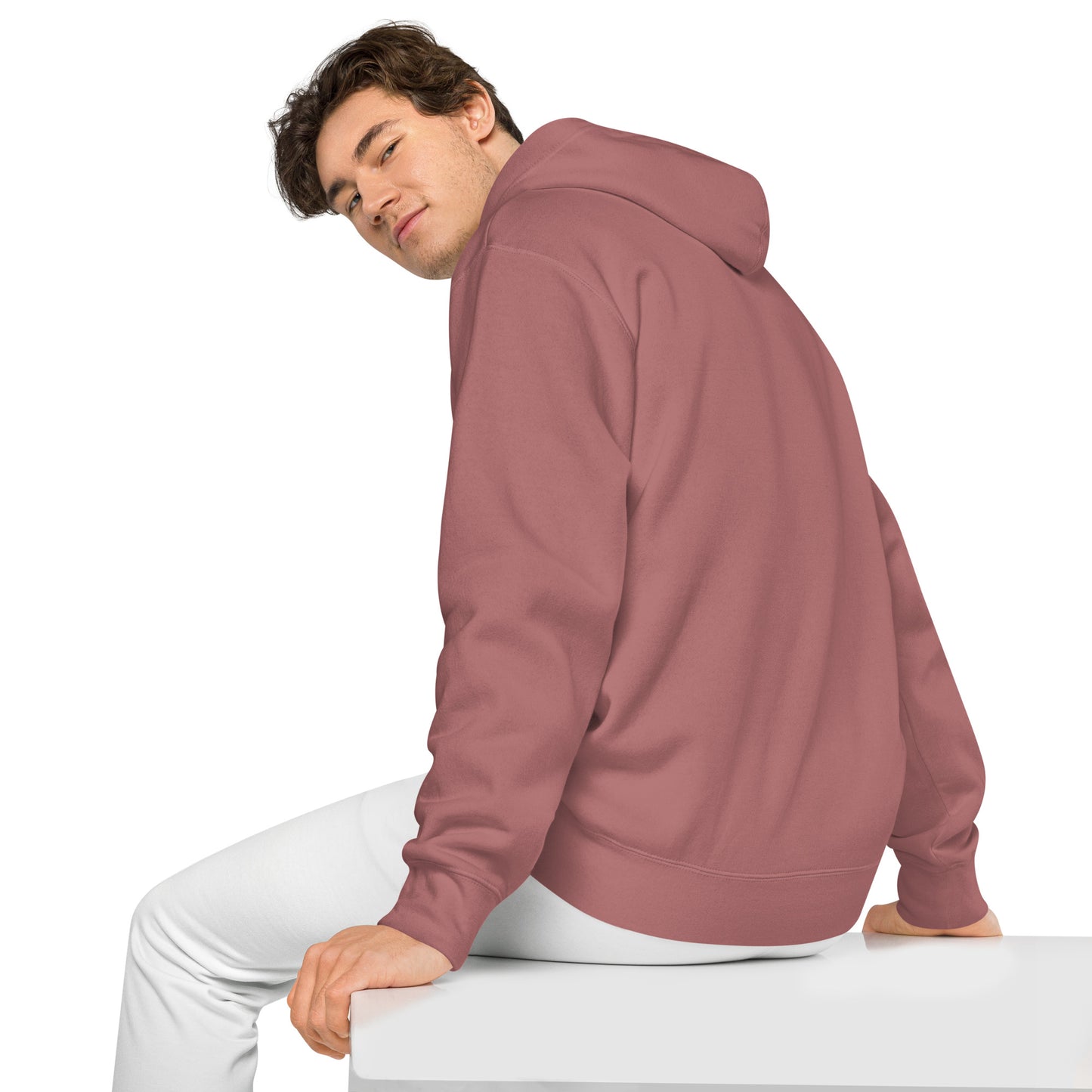 Men's Embroidered Pigment-dyed Hoodie