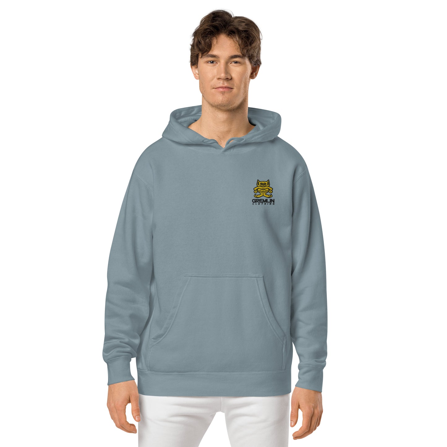 Men's Embroidered Pigment-dyed Hoodie