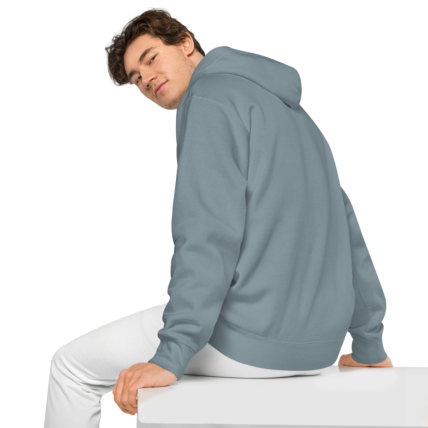 Men's Embroidered Pigment-dyed Hoodie