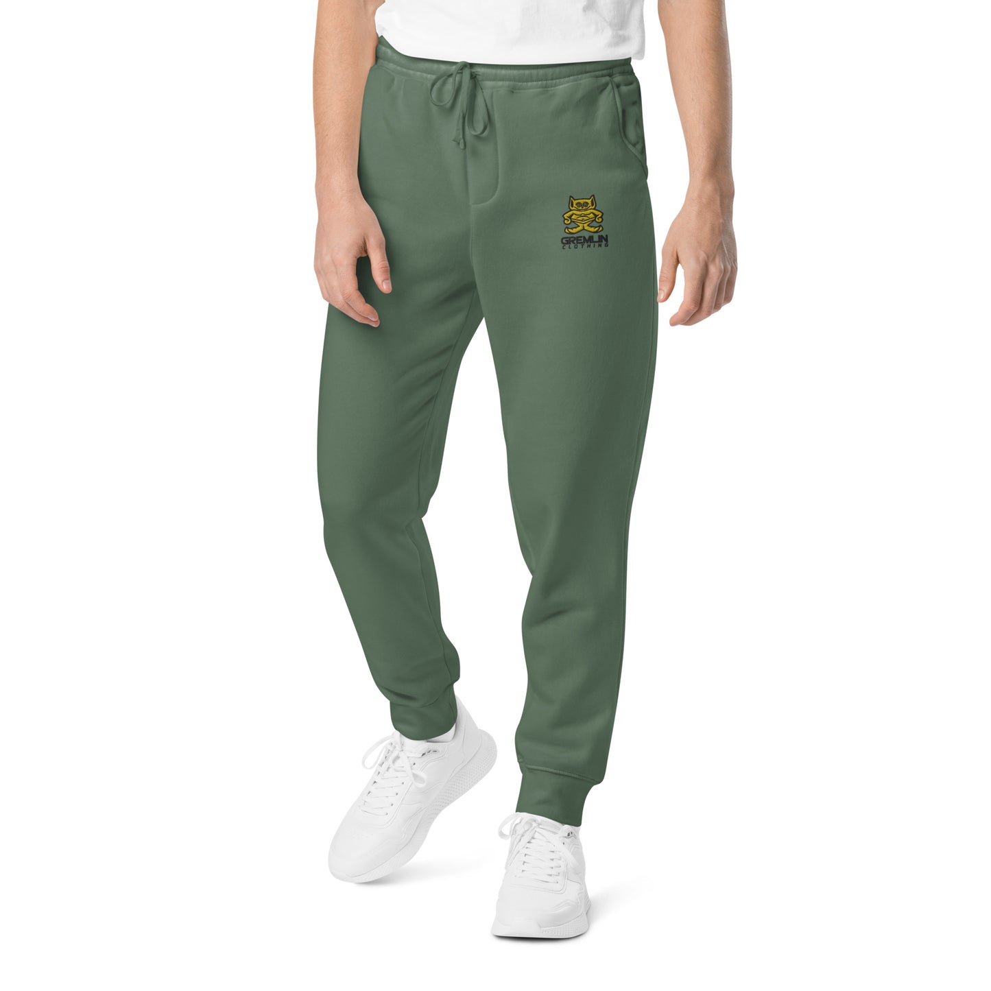 Men's Embroidered Pigment-dyed Joggers