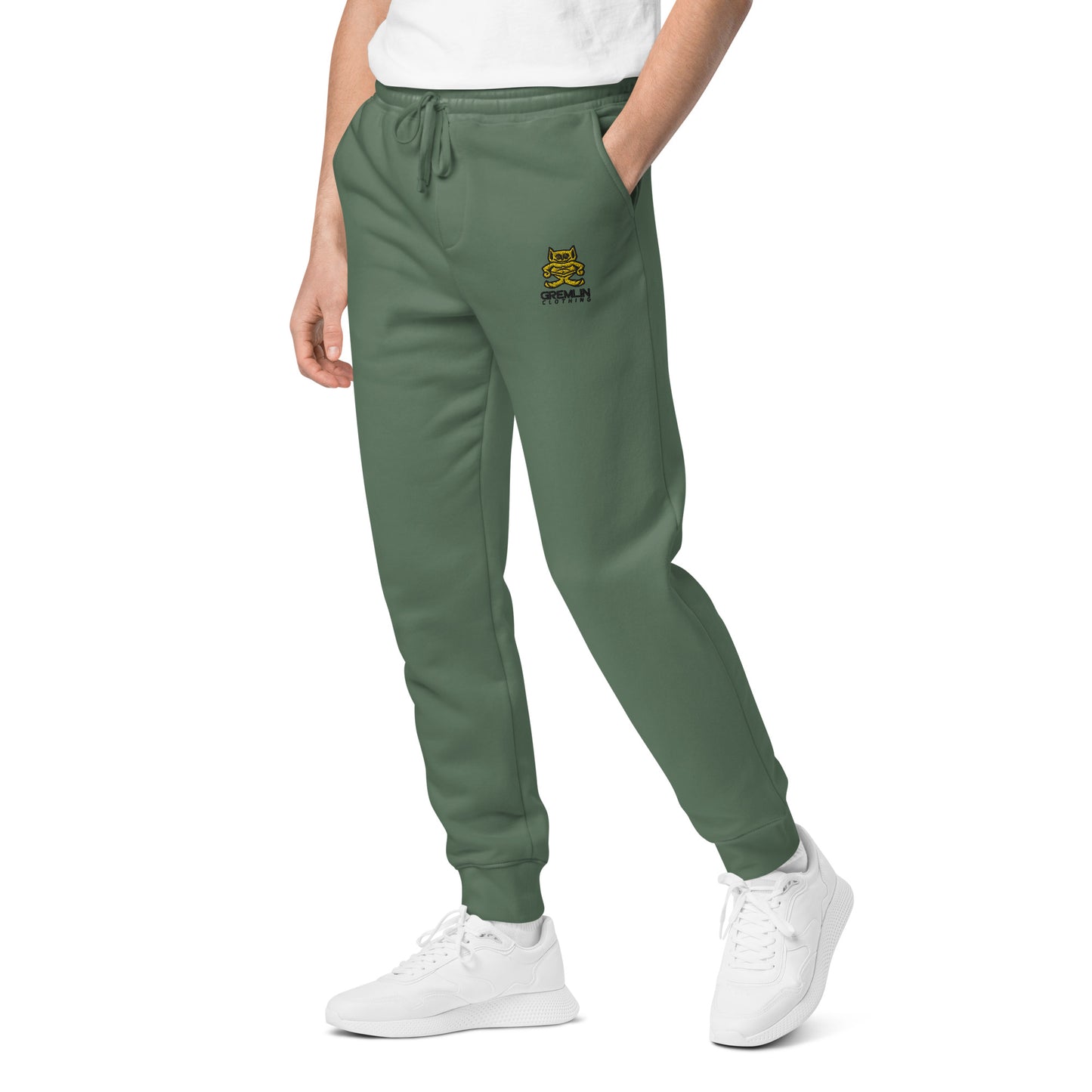 Men's Embroidered Pigment-dyed Joggers