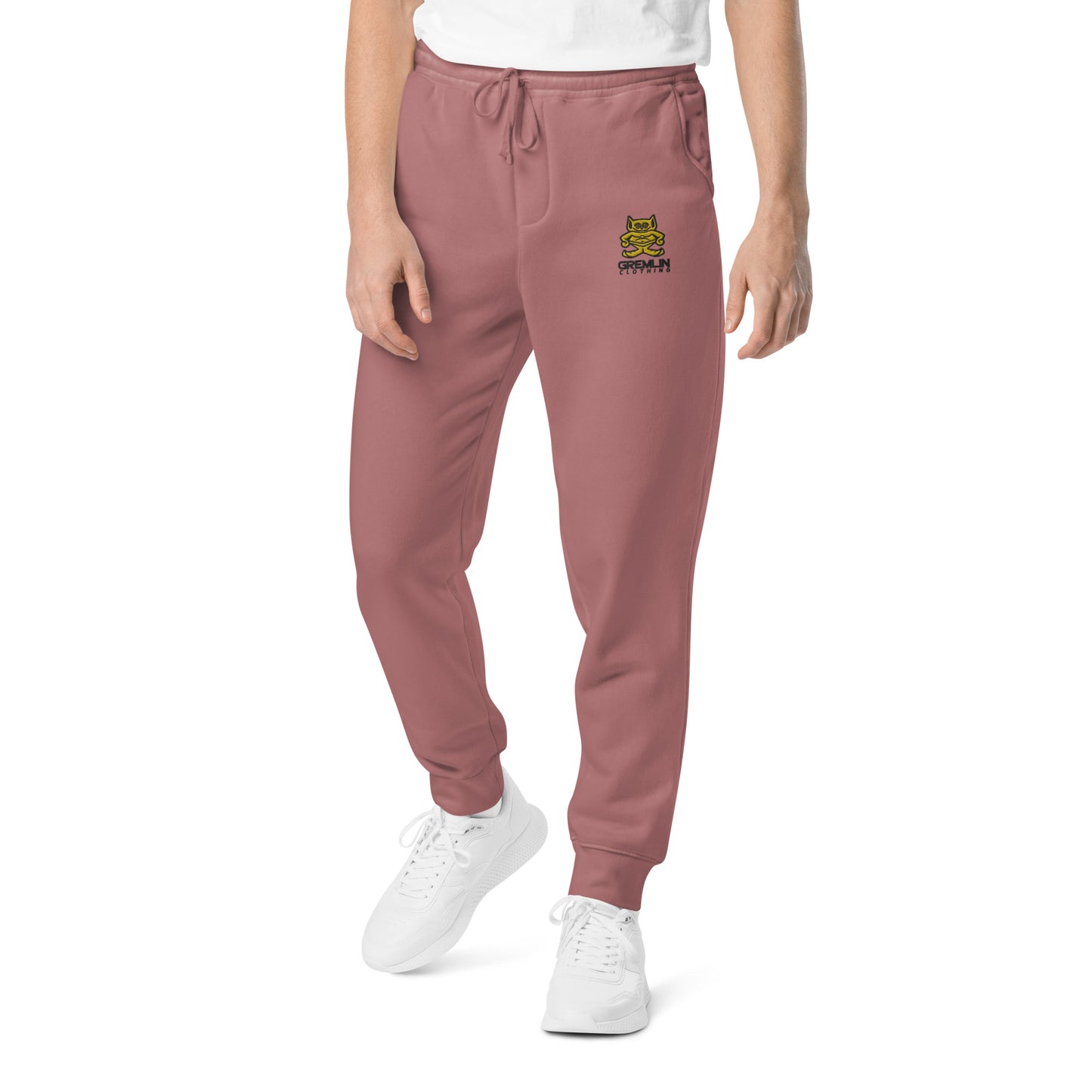 Men's Embroidered Pigment-dyed Joggers