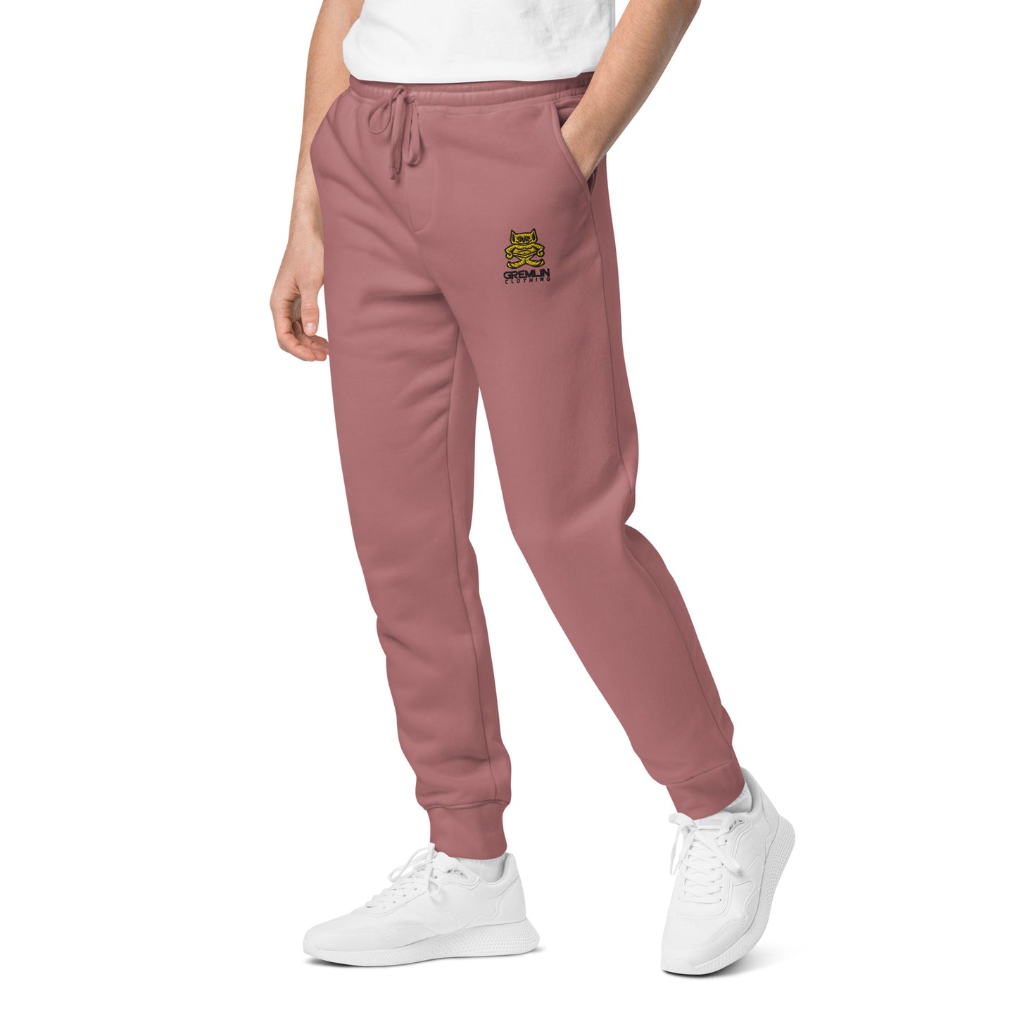Men's Embroidered Pigment-dyed Joggers