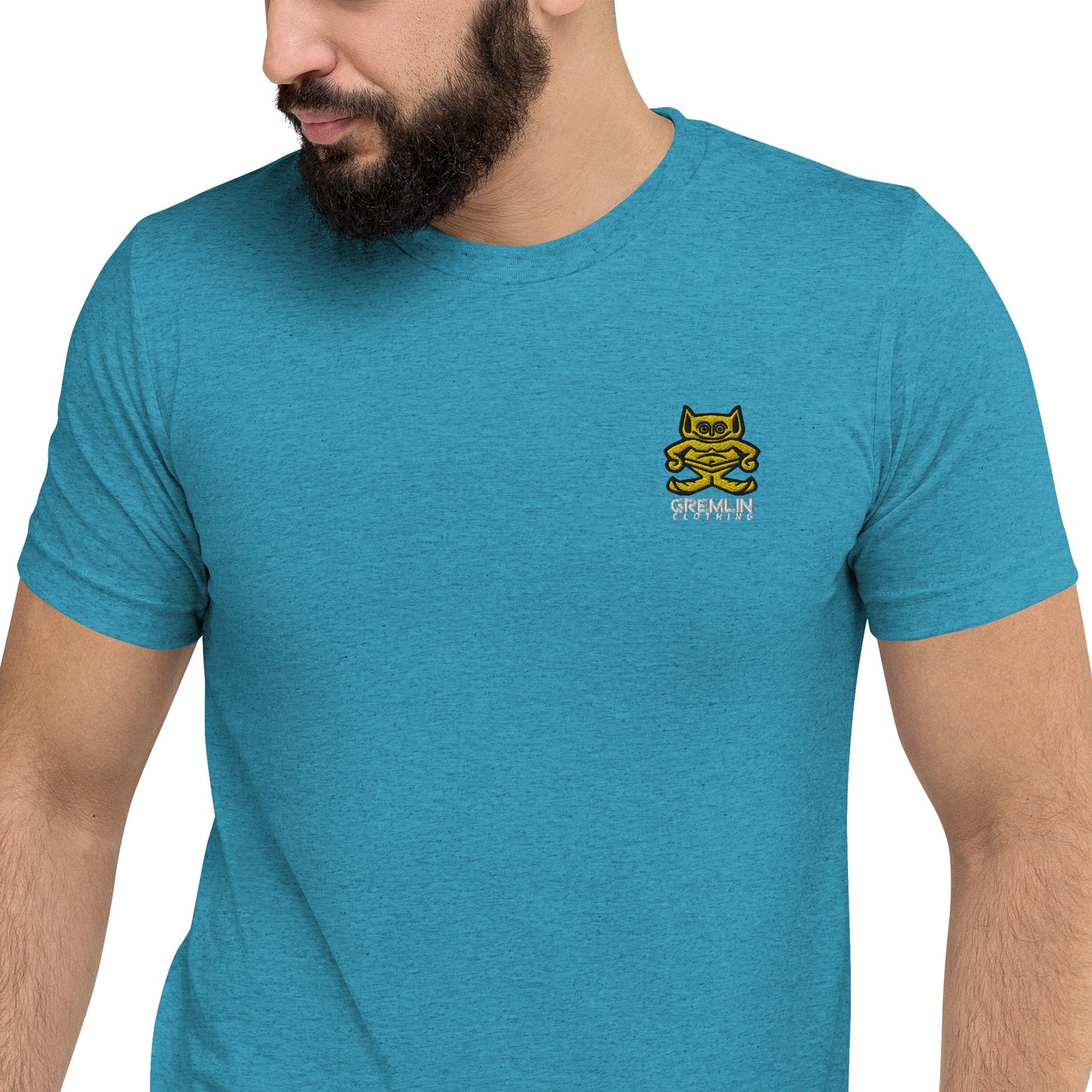 Men's Embroidered Fitted Tri-blend T-shirt