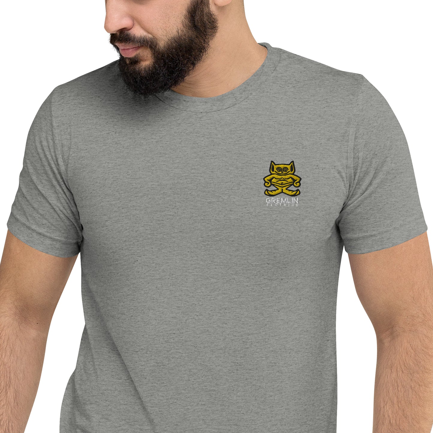 Men's Embroidered Fitted Tri-blend T-shirt