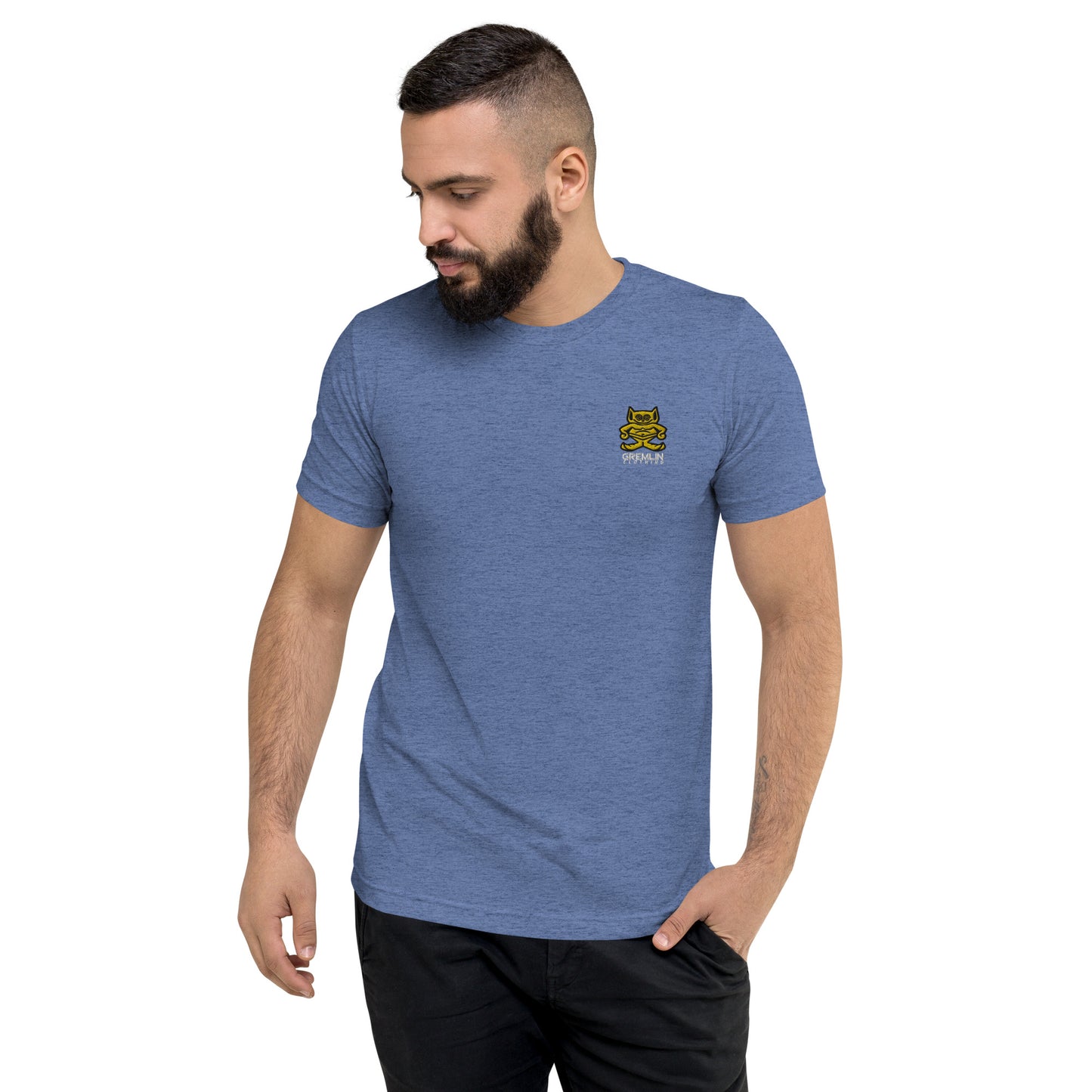Men's Embroidered Fitted Tri-blend T-shirt