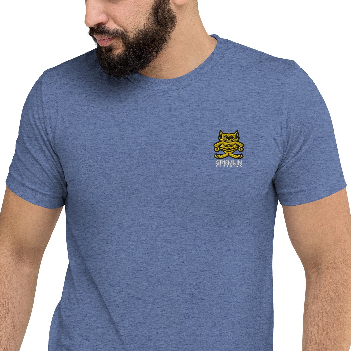 Men's Embroidered Fitted Tri-blend T-shirt
