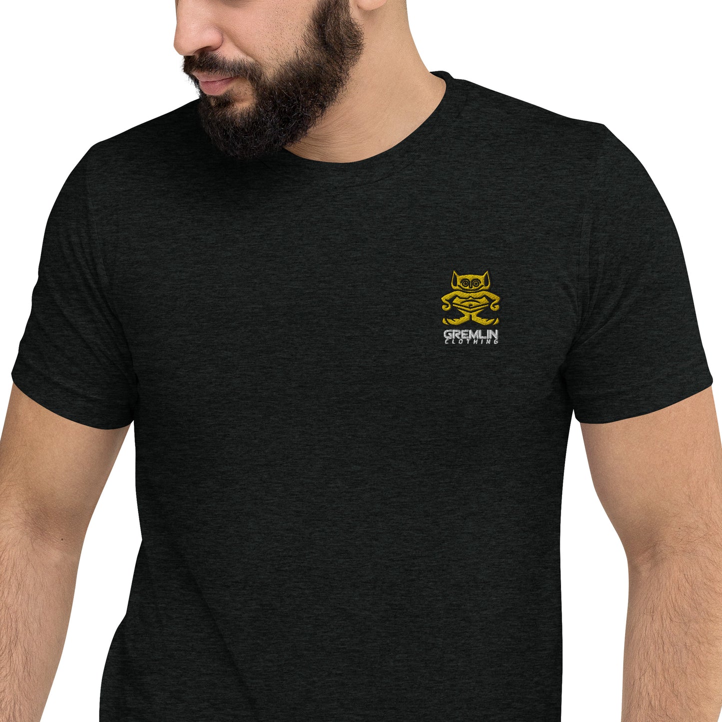 Men's Embroidered Fitted Tri-blend T-shirt