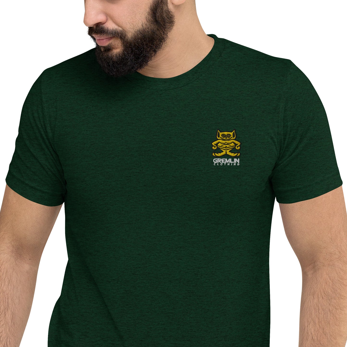 Men's Embroidered Fitted Tri-blend T-shirt
