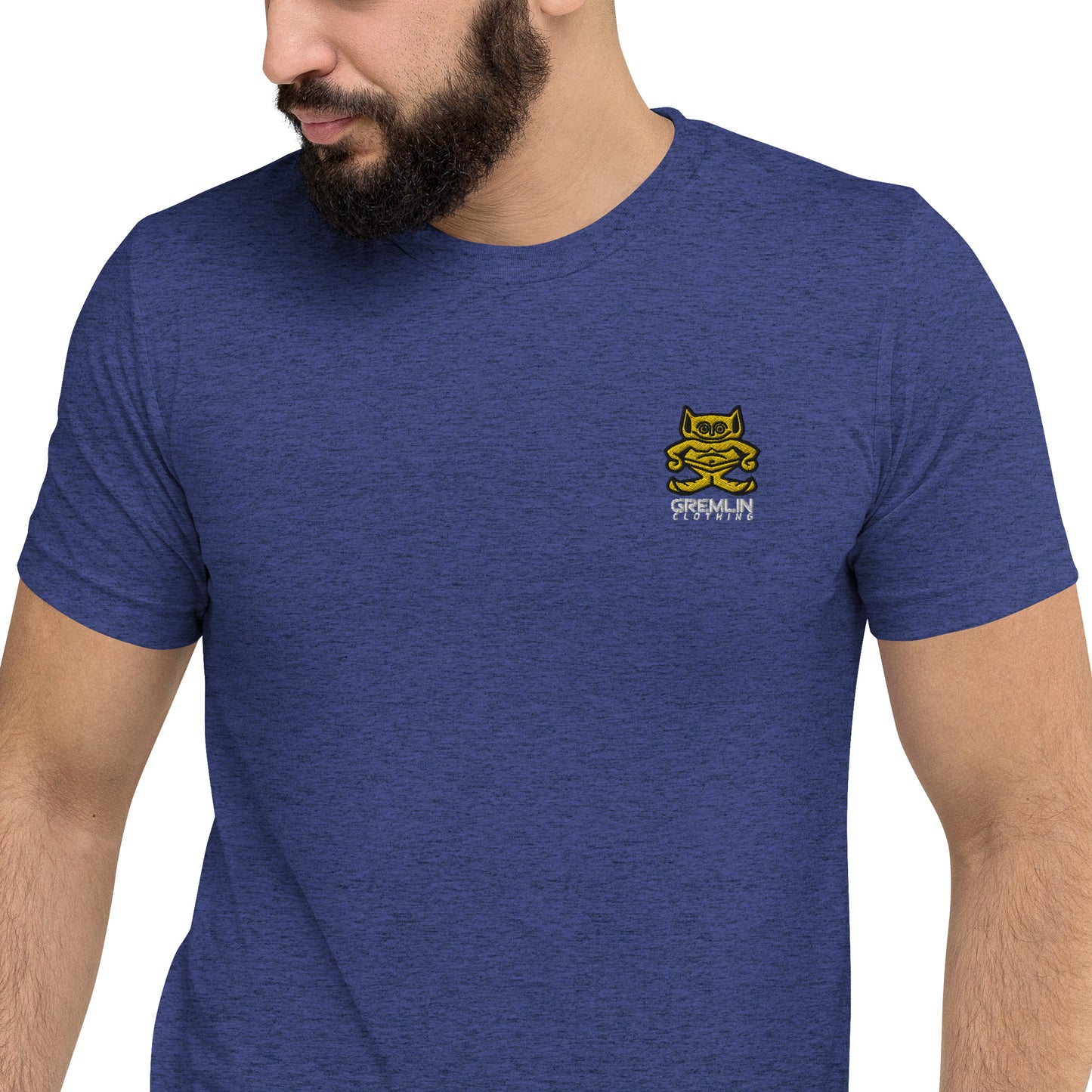 Men's Embroidered Fitted Tri-blend T-shirt