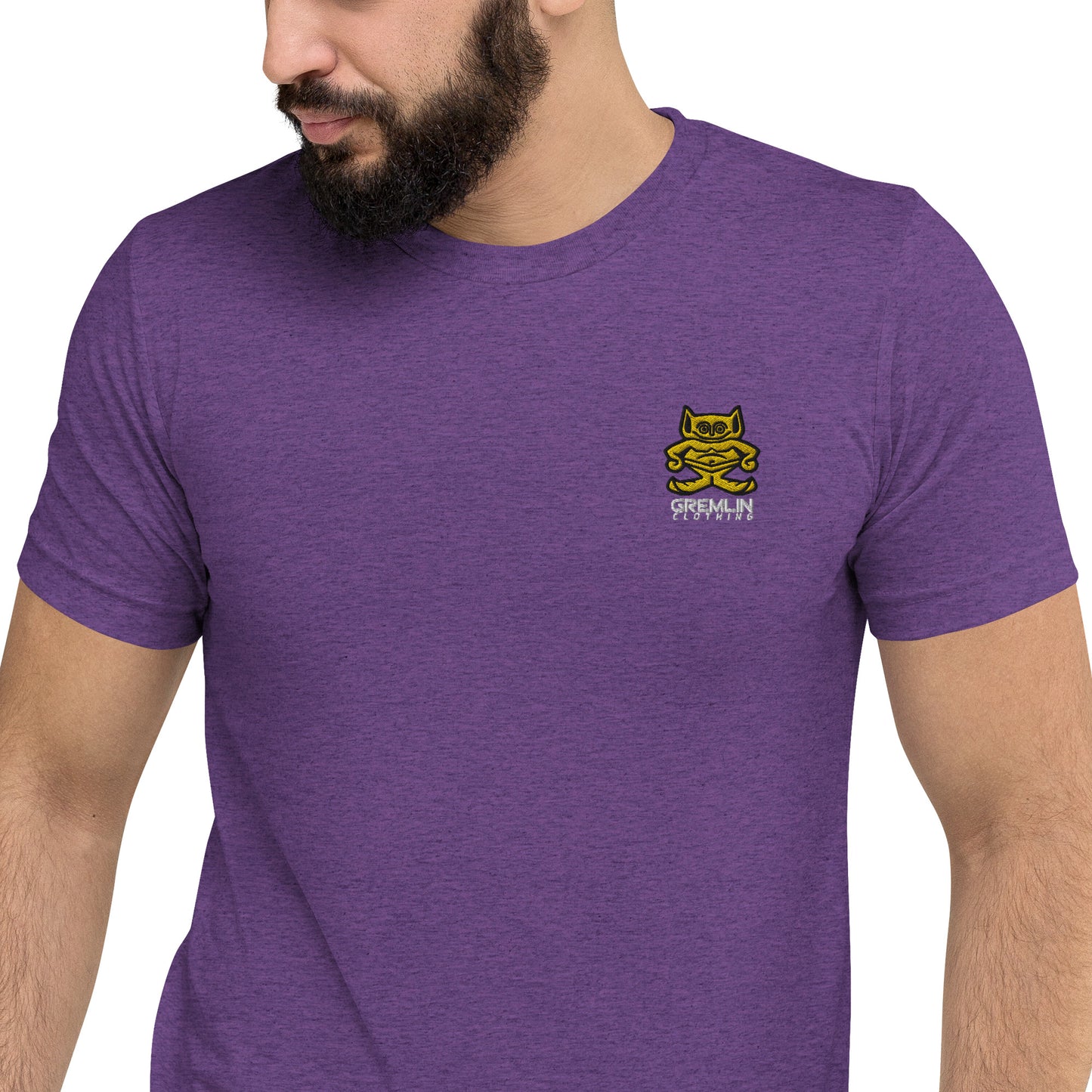 Men's Embroidered Fitted Tri-blend T-shirt
