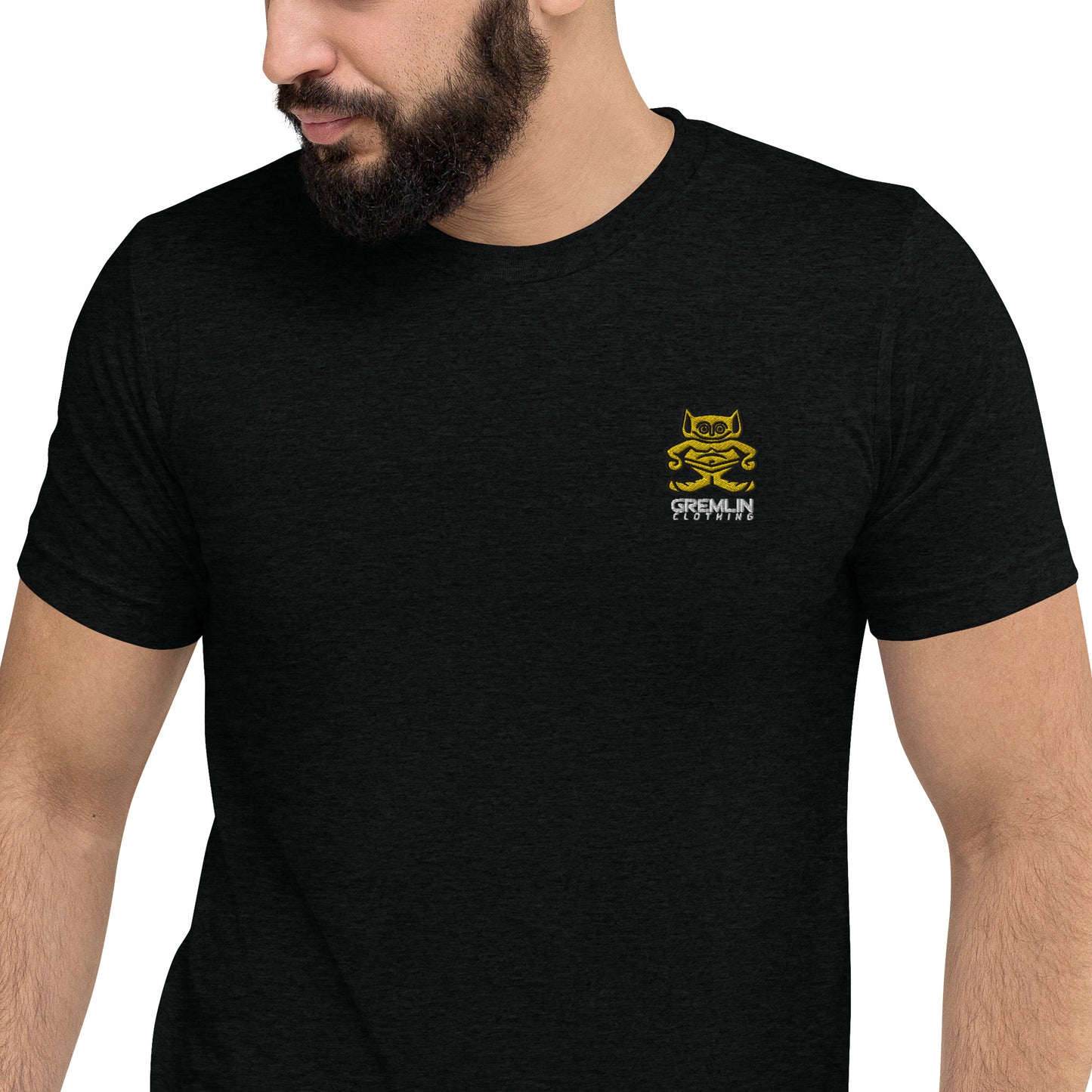 Men's Embroidered Fitted Tri-blend T-shirt