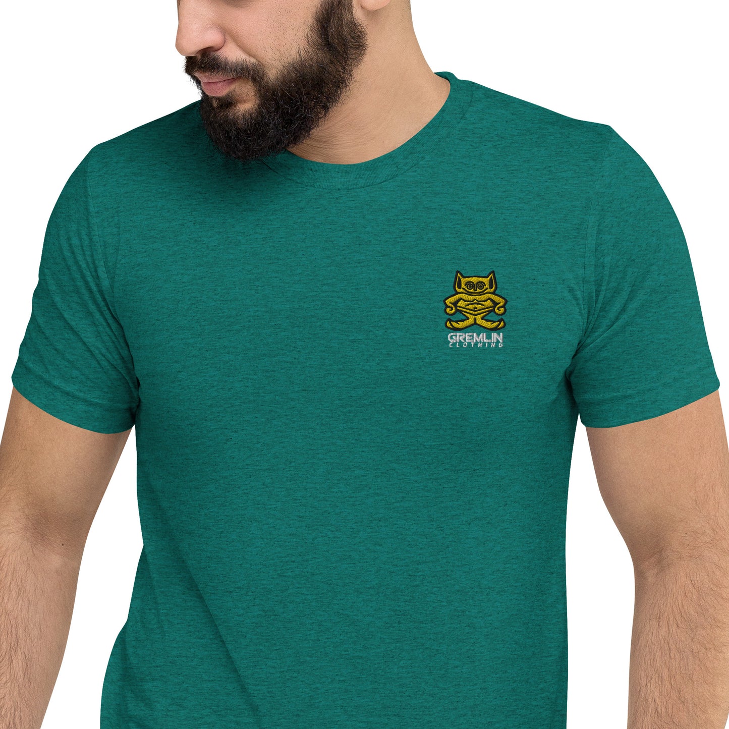 Men's Embroidered Fitted Tri-blend T-shirt