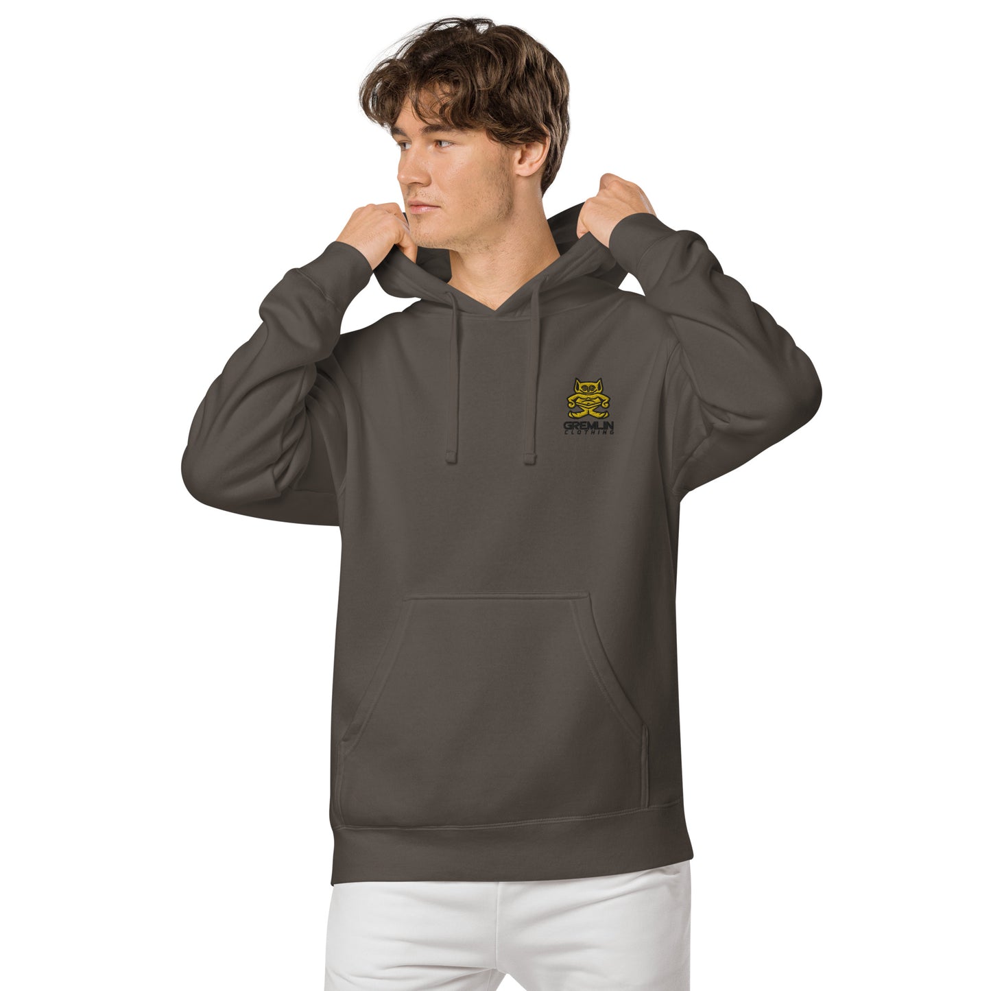 Men's Embroidered Pigment-dyed Hoodie