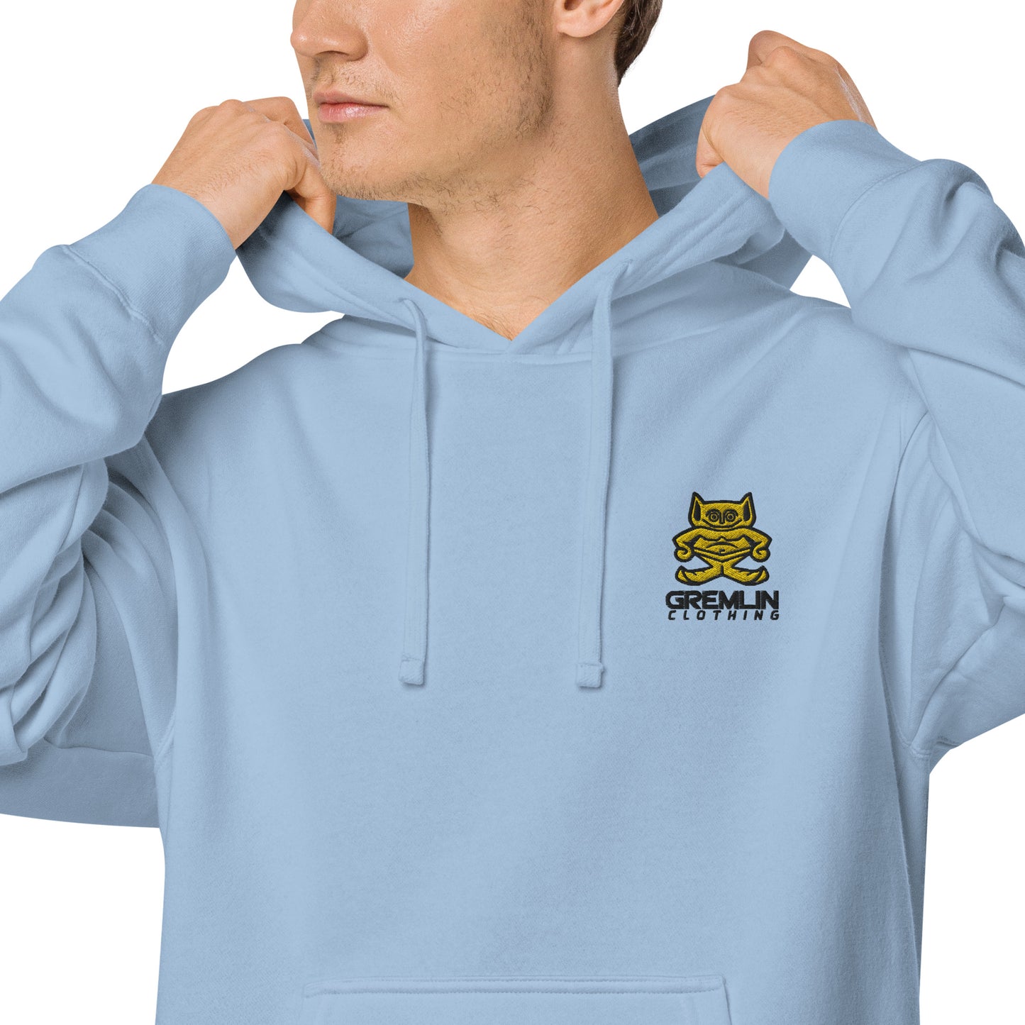 Men's Embroidered Pigment-dyed Hoodie
